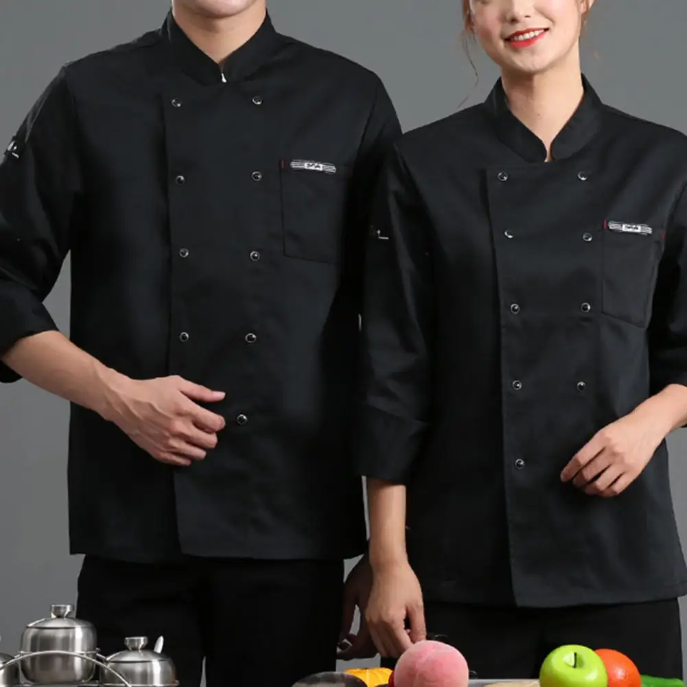 

Soft Chef Uniform Lightweight Kitchen Cook Shirt Plus Size Unisex Cook Shirt