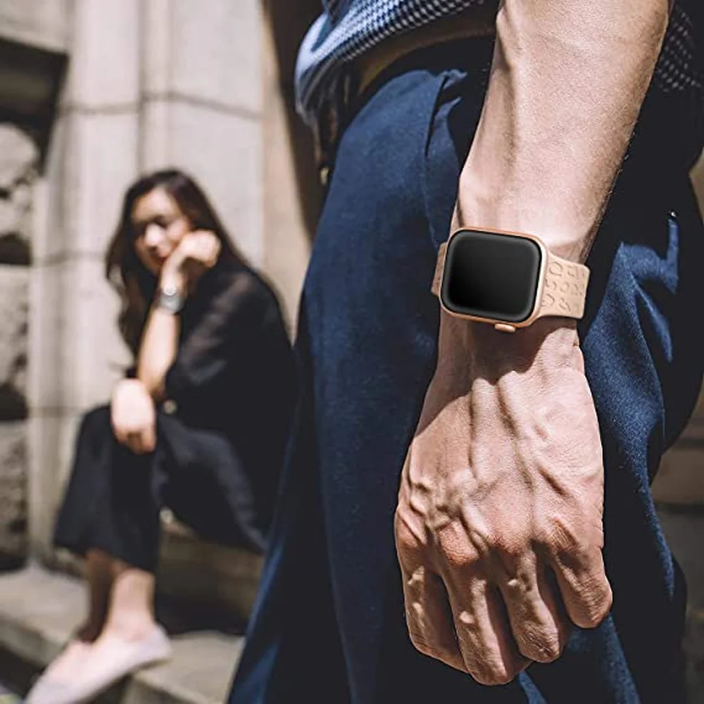 Silicone strap For Apple Watch band 44mm 45mm ultra 49mm 41mm 40mm 42mm 3D Printed correa bracelet iWatch series 7 8 6 5 8 SE 3