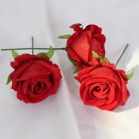 artificial silk rose diy holding flowers simulation plant wedding bouquet accessories for home decoration table decors