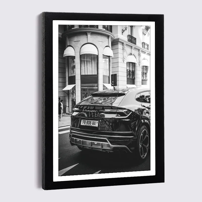 

Wood Photo Frame 5x7 8x12 Inch with Luxury Car Cat Dog Canvas Painting Nordic Black White Art Poster Photo Wall Picture Frame