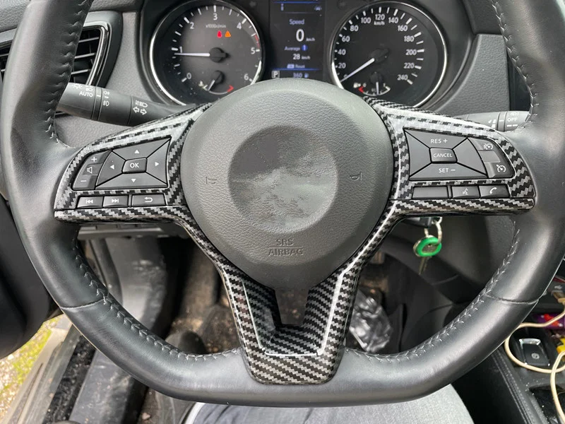 

Кнопки на руль автомобиля, рамка, Обложка для Nissan Rogue Juke Altima Sentra Kicks LEAF Versa 2019 2020 2021, аксессуары из АБС-пластика