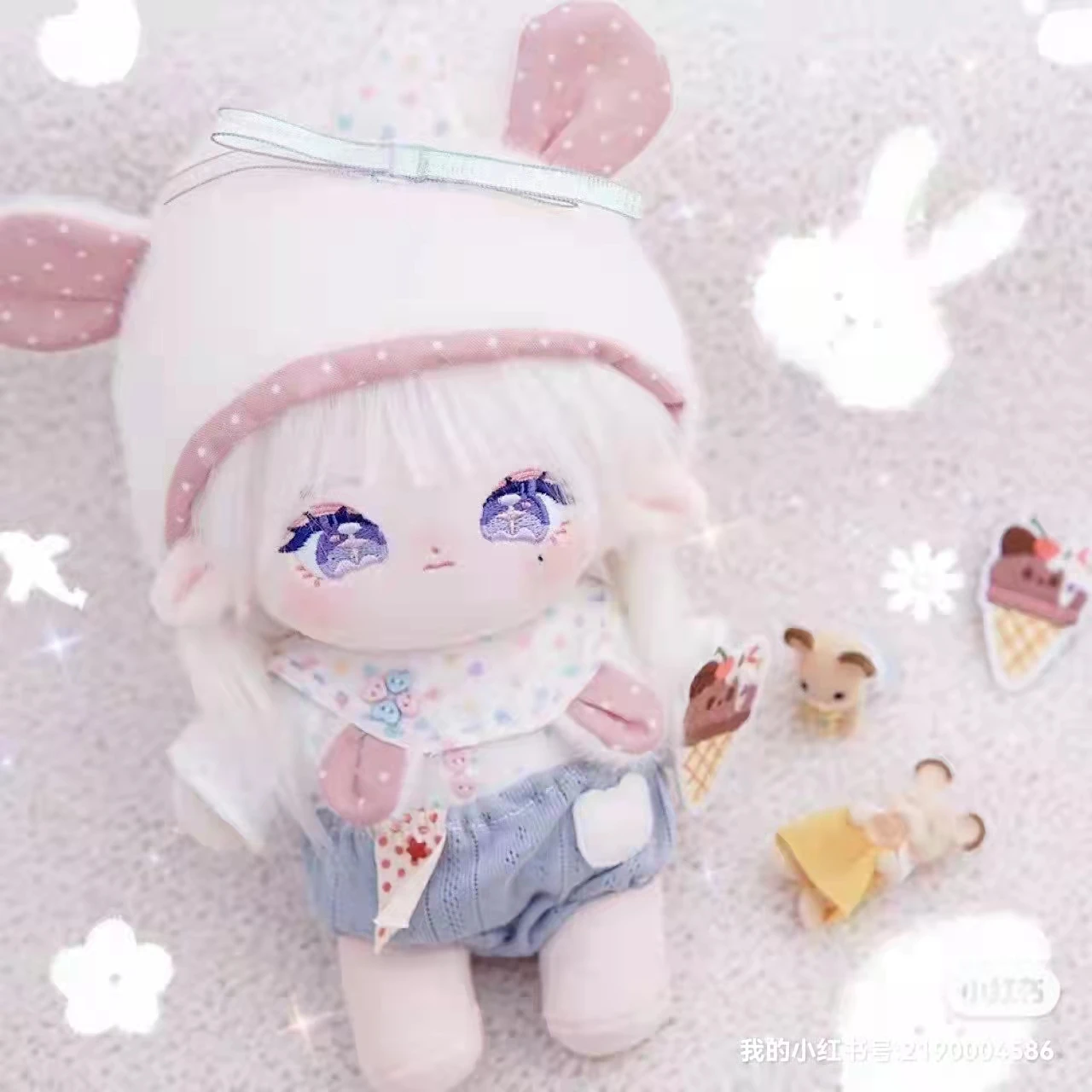 Kawaii 20 см без атрибутов милый плюшевый дракон девочка белый жареный волос рога