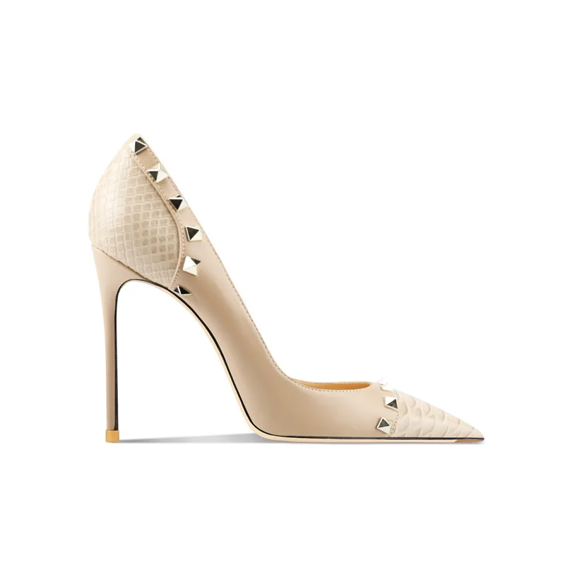 Туфли-лодочки женские на высоком каблуке натуральная кожа заостренный носок с