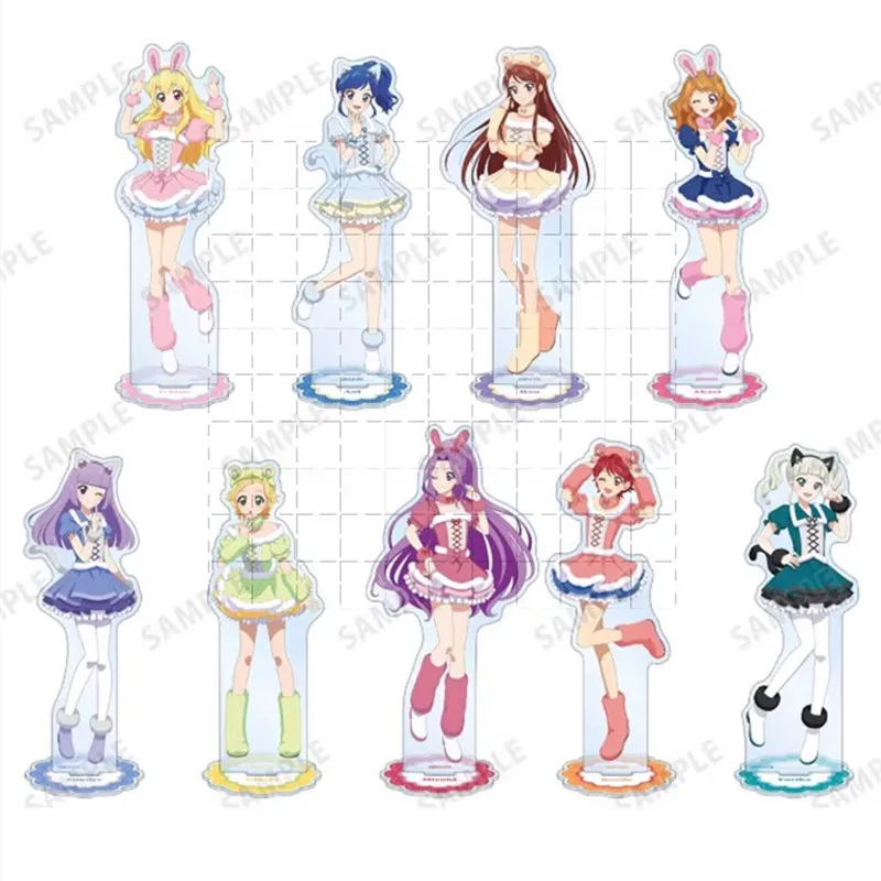 

Game Aikatsu! Acrylic Stand Doll Anime Mizuki Ichigo Akayi Ran Sumire Kaede Figure Model Plate Cosplay Toy Gift