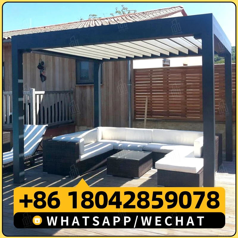 Моторизованные уличные непромокаемые панели садовый навес патио беседка с
