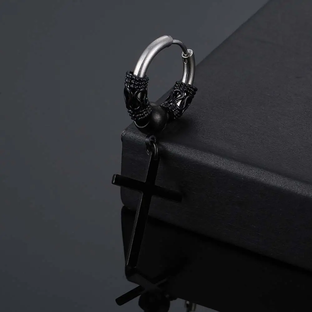 Элегантные круглые серьги-гвоздики в стиле панк-дракон из нержавеющей стали с