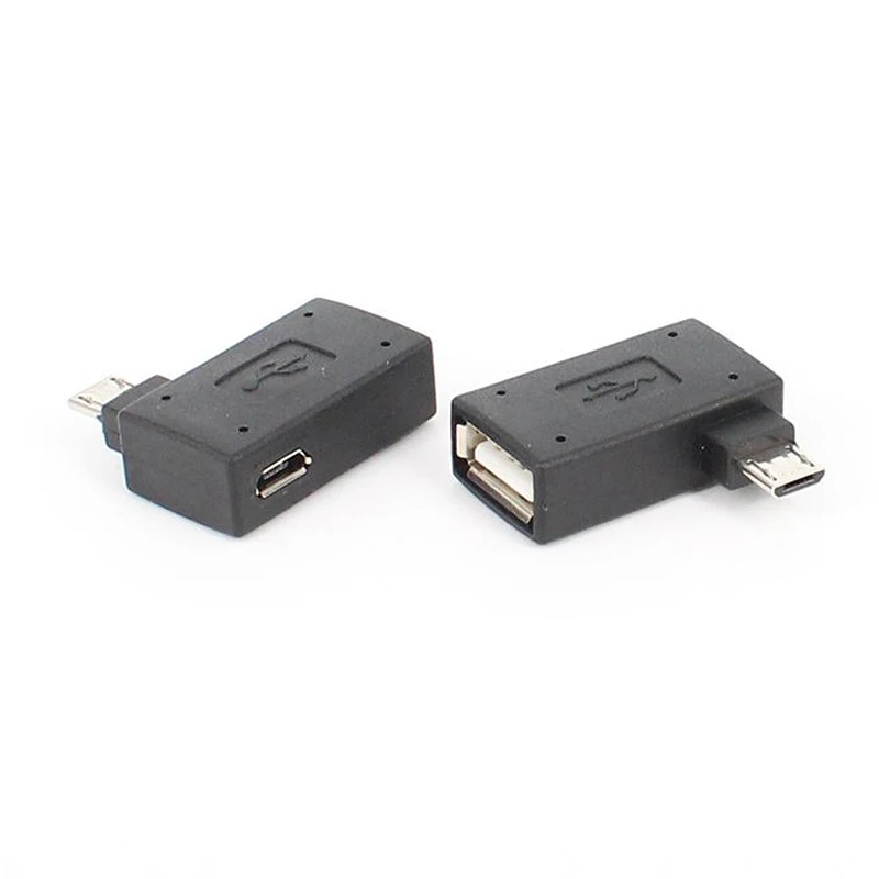 Фото Адаптер Micro USB OTG с углом 90 градусов для Fire Stick TV, Snes mini Classic, Nes Mini с блоком питания, лево- и правосторонний угловой разъем №4