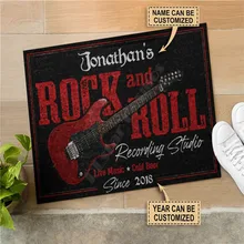 Personalized Electric Guitar Rock And Roll Doormat Non Slip Door Floor Mats Decor Porch Doormat Personalized Electric Guitar Rock And Roll Doormat Non Slip Door Floor Mats Decor Porch Doormat