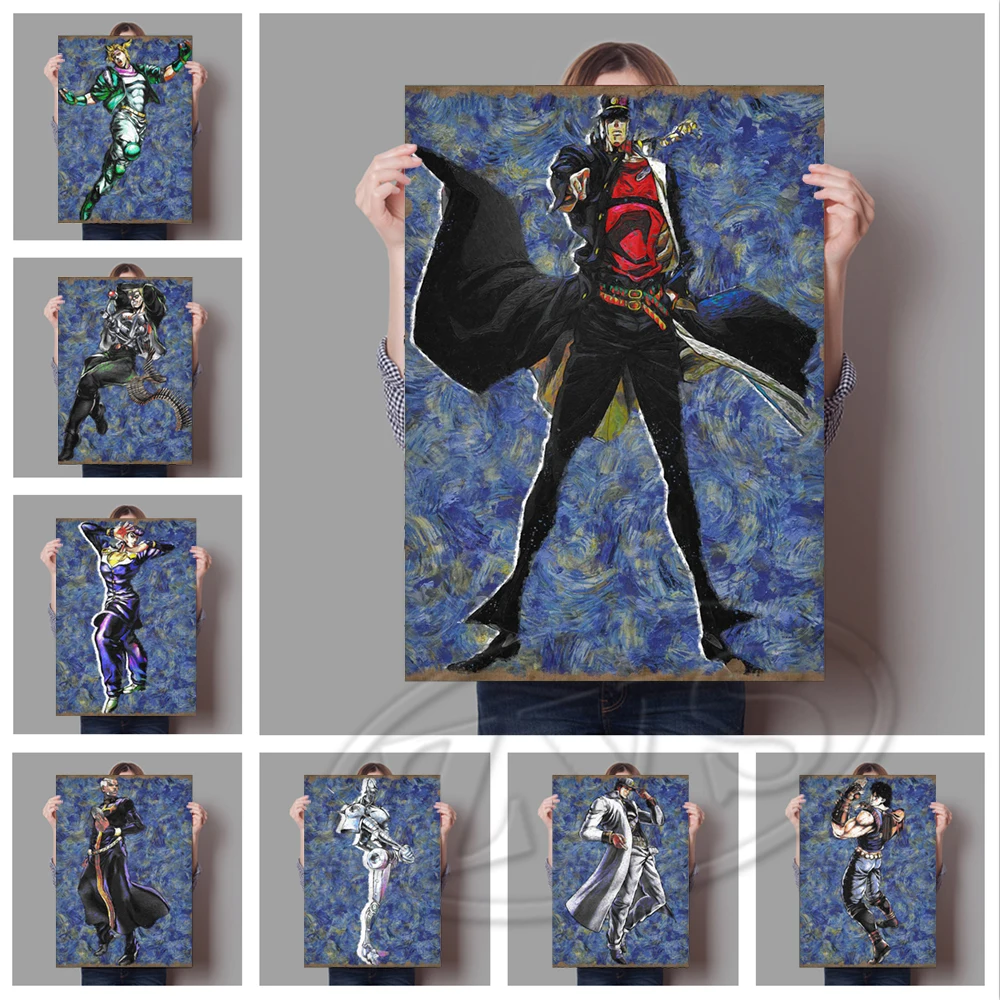 

Настенная Картина на холсте, постеры с невероятными приключениями Джоджо, картина, домашний декор для гостиной, современное искусство, моду...