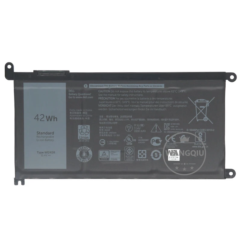 Аккумулятор для ноутбука Dell Inspiron 700014-7460 7560 7472 7368 7378 3480 34825480 5481 5482 5488 WDX0R 42Wh