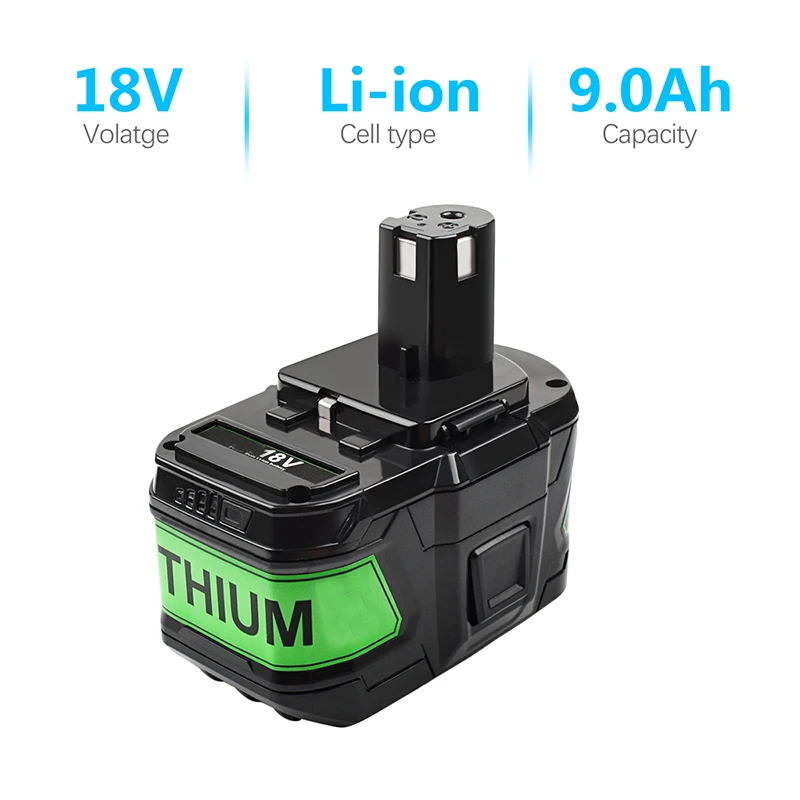 Сменный аккумулятор Powtree P108 для Ryobi 18-вольтовый один + литий-ионный 9 0 Ач большой