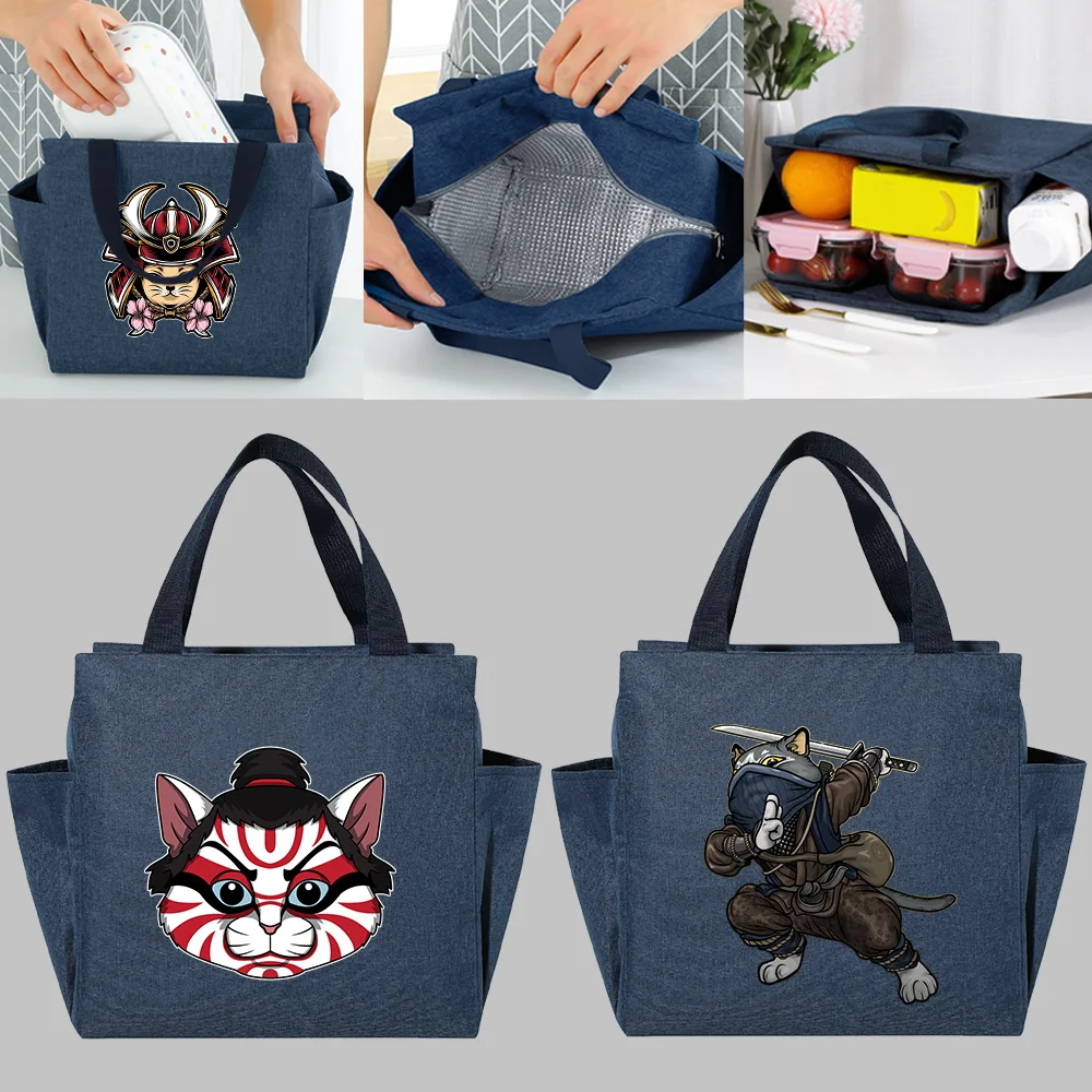 

Multifunction School Insulated Lunch Bag Portable Samurai Series Dinner Bags New Large Capacity Picnic Cooler Thermal Food Packs