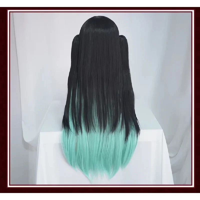 Парик для косплея Muichiro Tokitou Muichiroo парики 48 см черный длинный парик с градиентом