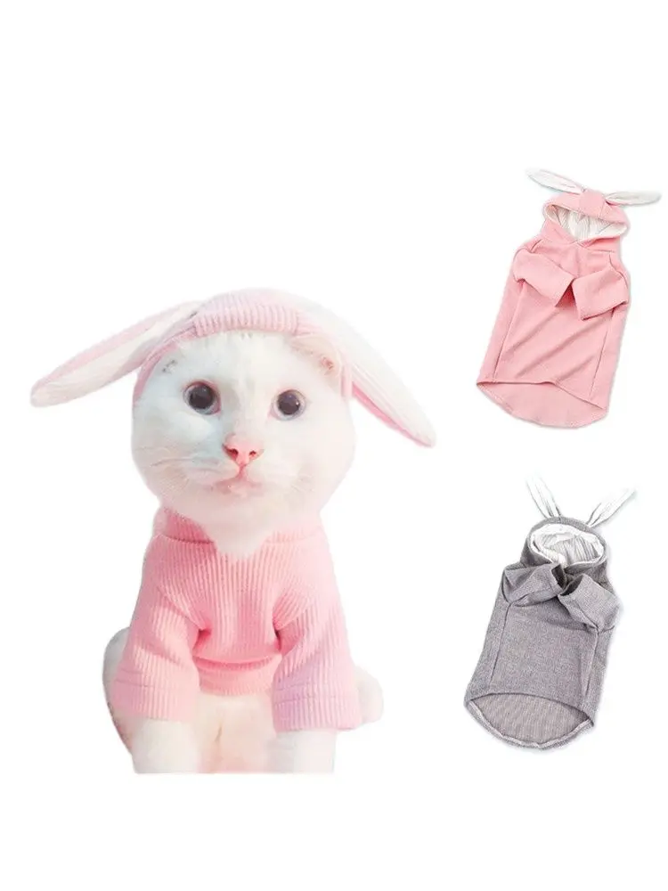 

Easter Bunny Ears Sweater Bunny Ears Sweater Dog Bichon Teddy Cat Pet Clothes Autumn Winter Spring Summer Summer Hoodie