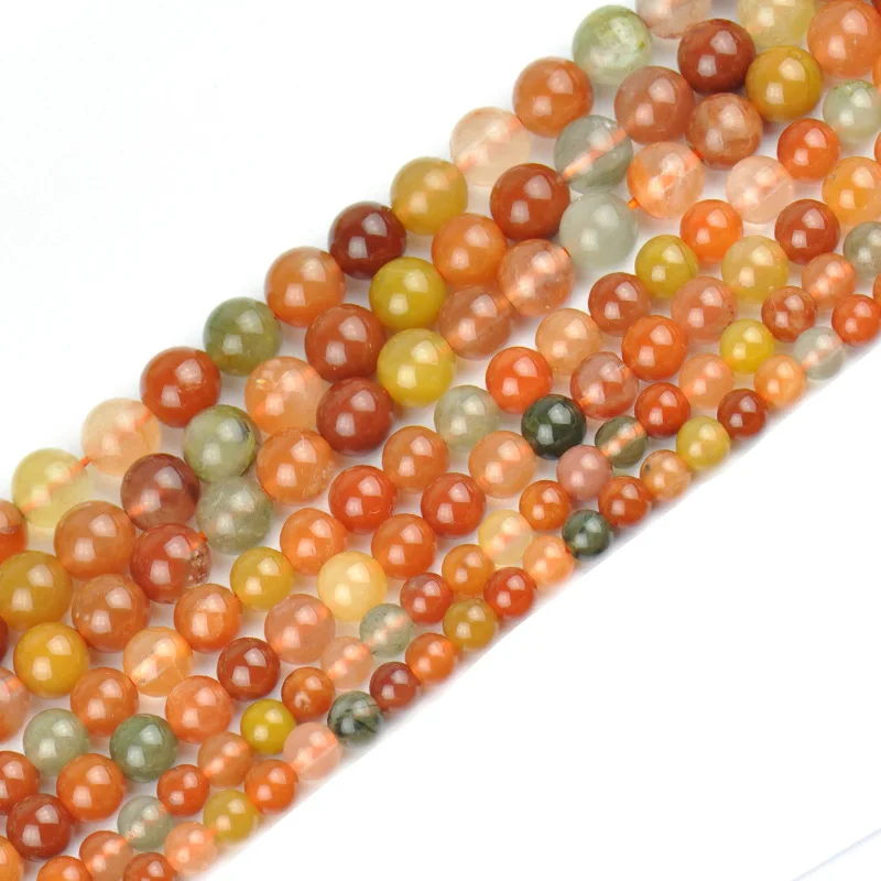 

Natural Crystal ore Fu Lu Shou Color Quartz Rutilated Beads Semi-Finished 40cm 4-10mm Beaded Bracelet Necklace DIY Accessories