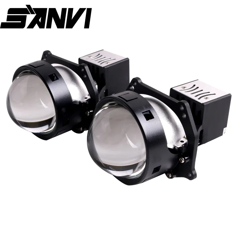 

Sanvi Car 3" 12V 66W 5500K L30 Bi LED Laser Projector Lens Headlight Auto Headlamp For Hella G5 3R Bracket HID Retrofit
