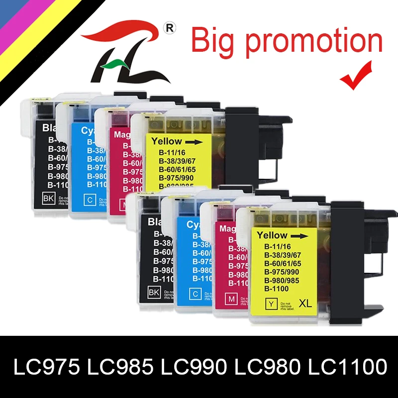 LC985 LC-985 LC985BK LC985C LC985M LC985Y for Brother DCP-J140W 145C 165C 195C 197C 385C 390CN MFC-J265W J410 J415W J220 printer