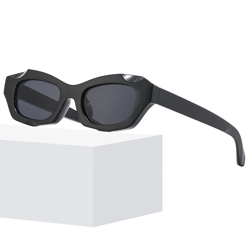 Винтажные женские очки в маленькой оправе многоугольные солнцезащитные для