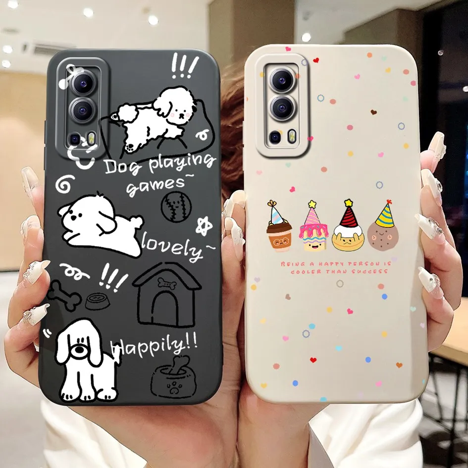 6 58 &quotдля Vivo Y72 5G для Y52 чехол V2053 Милая панда Противоударная силиконовая Мягкая