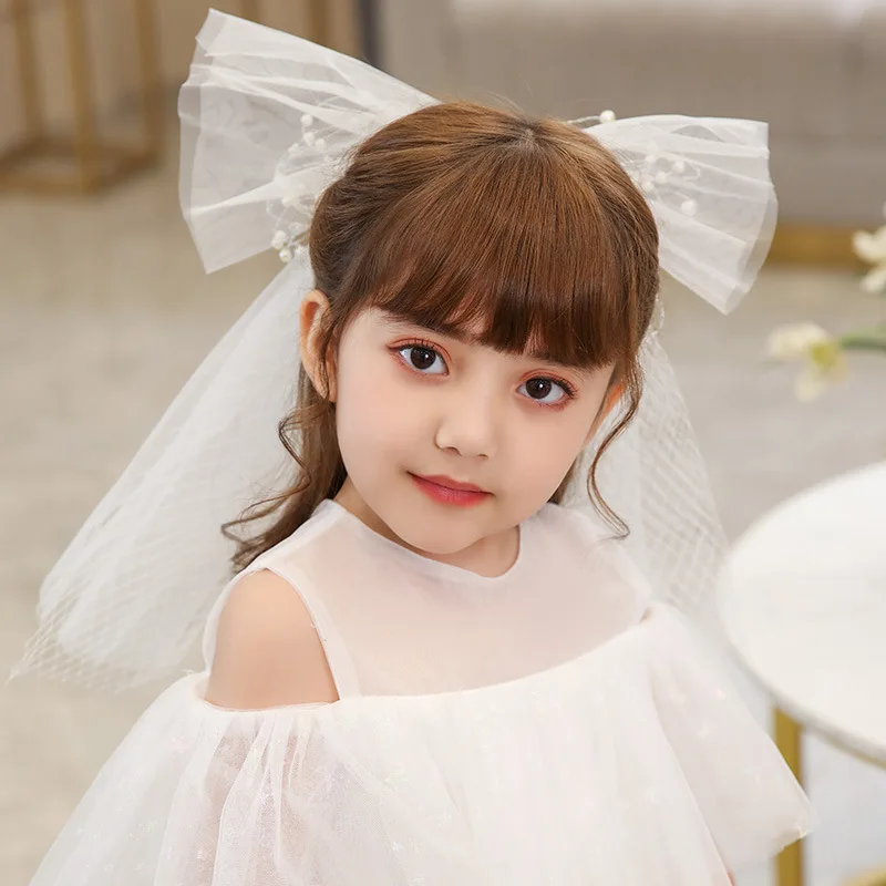 Детские заколки для волос с белым бантом свадьбы подружек невесты бант девочек