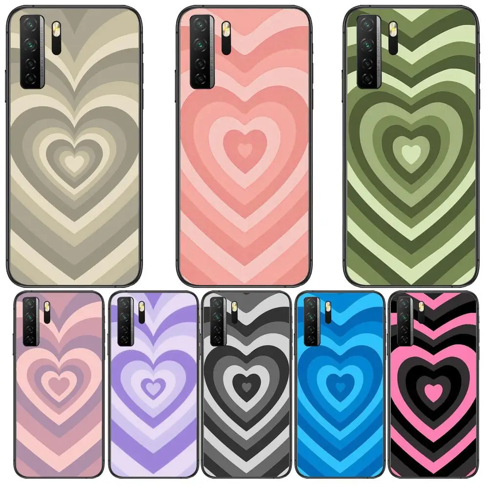 

L-Heart Shaped Combination Chart Black Soft Cover The Pooh For Huawei Nova 8 7 6 SE 5T 7i 5i 5Z 5 4 4E 3 3i 3E 2i Pro Phone Case