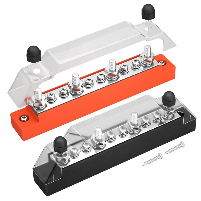

Positive Negative Bus Bar Battery Power Distribution Block 4 X M6 Car Terminal Block Studs 6 X M4 Terminal Bus Screws for Boat