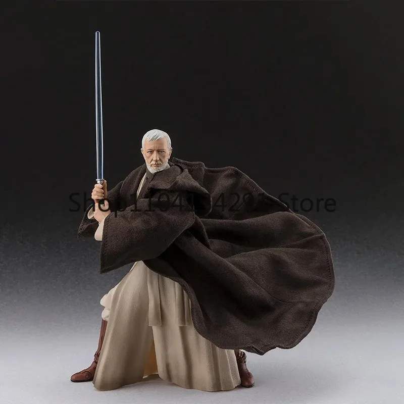 Фото Оригинальная подвижная фигурка Bandai SHF Star Wars Бен Кеноби из фильма «Новая надежда», классическое издание, коллекционная игрушка, подарок на день рождения №5