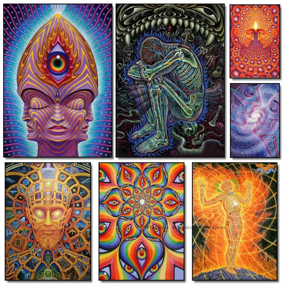 1 шт. абстрактный эзотерицизм фотопостер самоклеящееся искусство Настенный