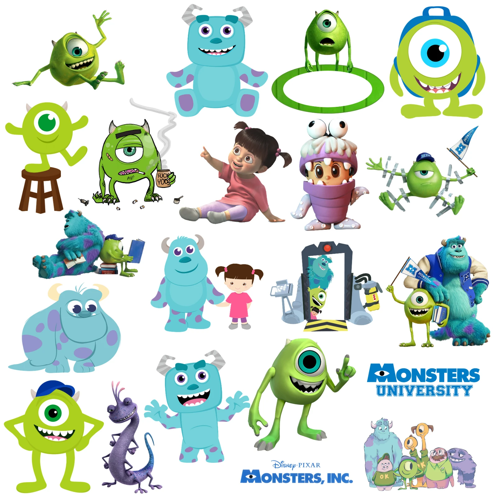 

Disney Print Monsters,INC Patches For Clothes Heat Transfer Thermal Stickers DIY Washable T-Shirts Iron On Transfer Patches