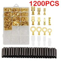 1200pcs 2 84 86 3mm crimp terminals male female wire connector electrical insulated spade connectors cold press sleeve