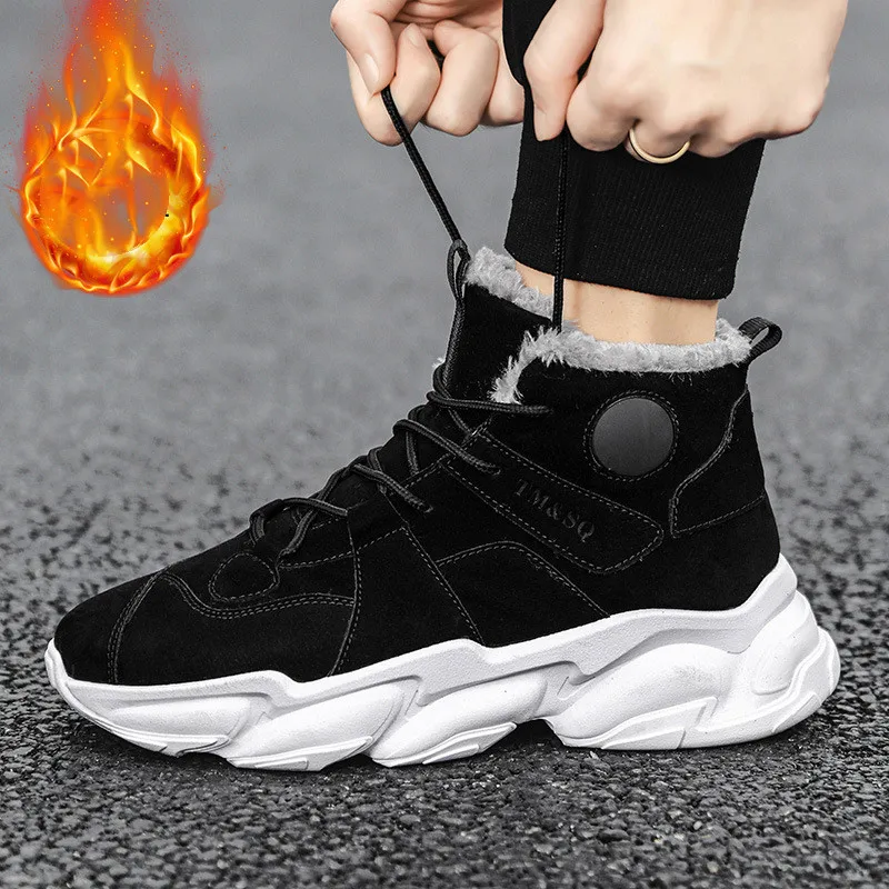 Winter Shoes Men Tennis Shoes Leather 