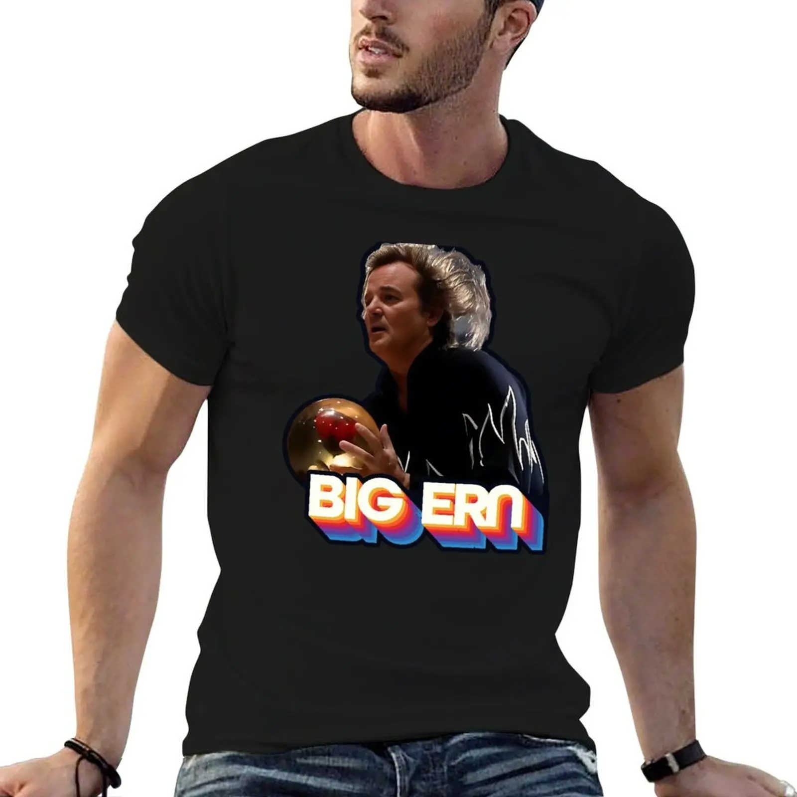 Фото Футболка Big Ern с художественным принтом, повседневный топ с принтом №1