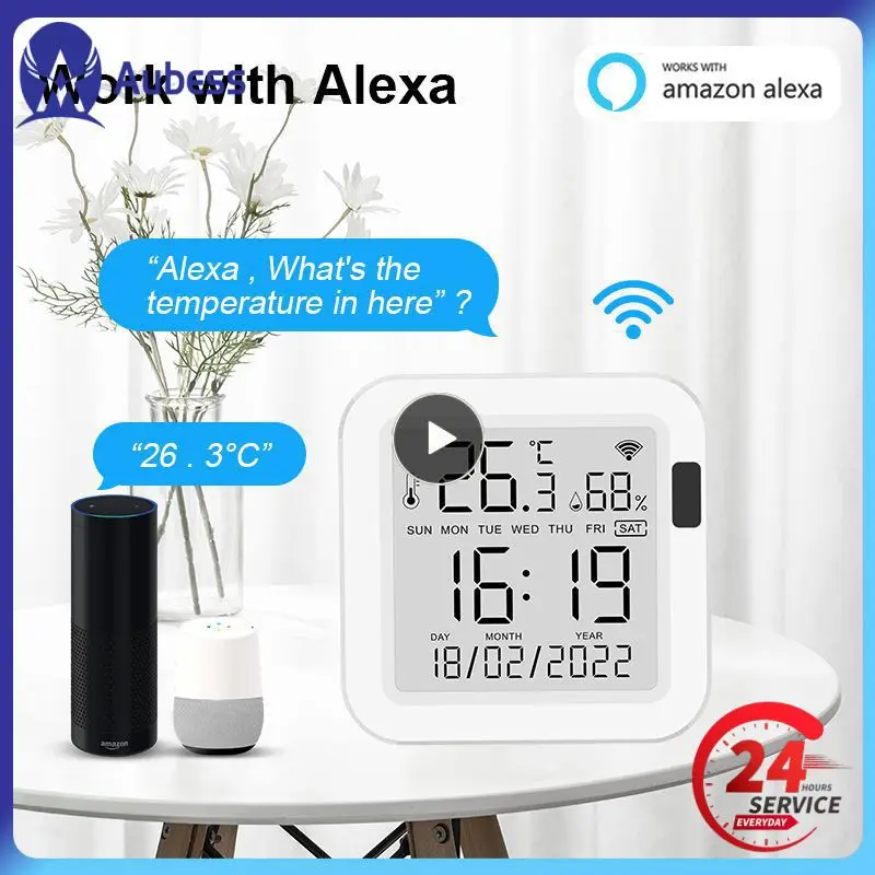 

Remote Monitoring Switch Usb Power Time Wifi Temperature Sensor With Lcd Screen Display Tuya Humidity Sensor Intelligent Linkage