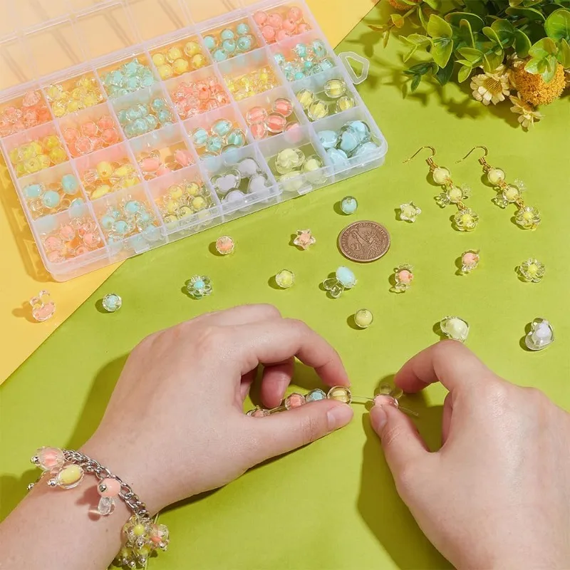 234 Шт. Акриловые Бусины Разных Пастельных Цветов С Красочными Звездами И