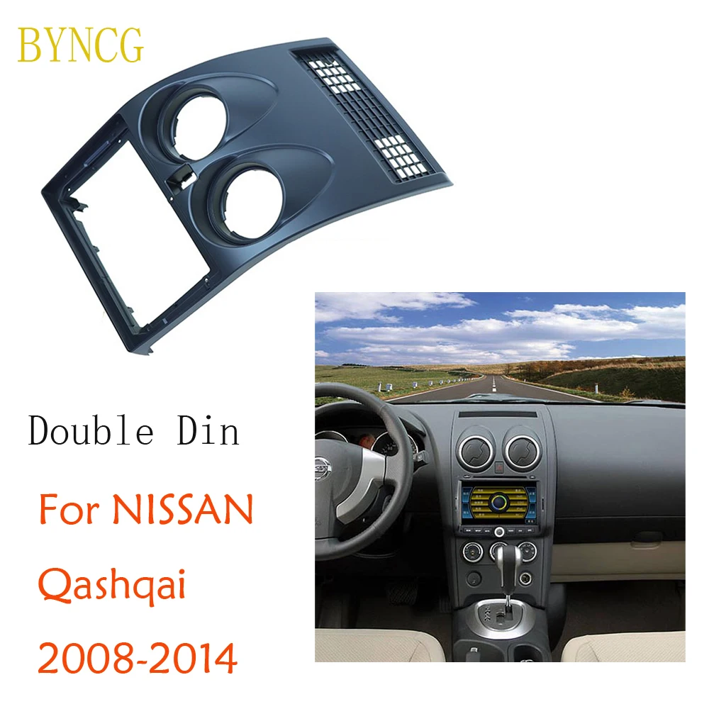 

BYNCG 9 Inch 2din Car Fascia For NISSAN Qashqai 2008-2014 Double Din Dvd Frame Dashboard Install Panel Dash Mount Installation