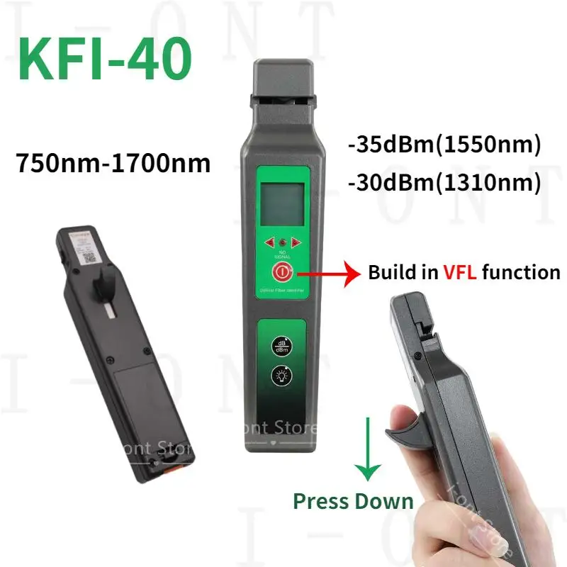 KFI-40 with LED Display Identifying Direction Break Checker KFI-40 Live Fiber Optical Identifier FTTH Testing Tool