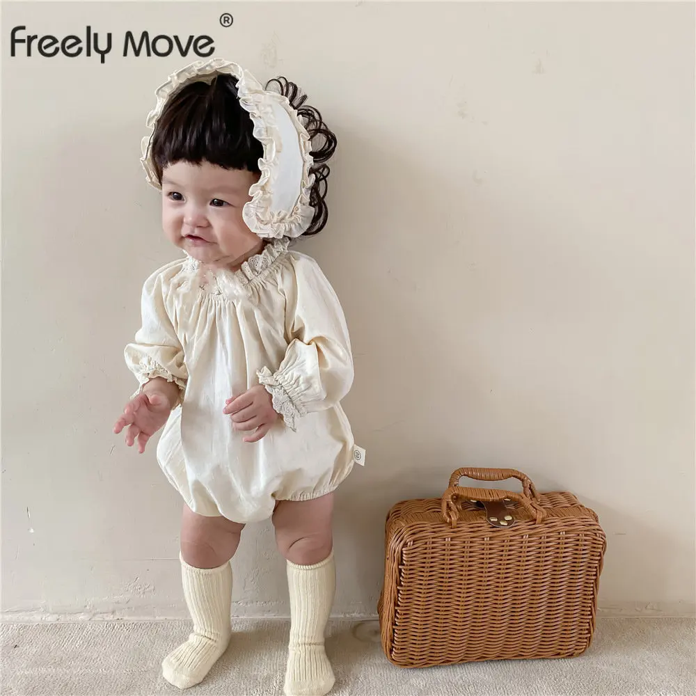 

Свободное движение Одежда для маленьких девочек детский комбинезон детское боди с длинным рукавом для новорожденных мальчиков и девочек д...