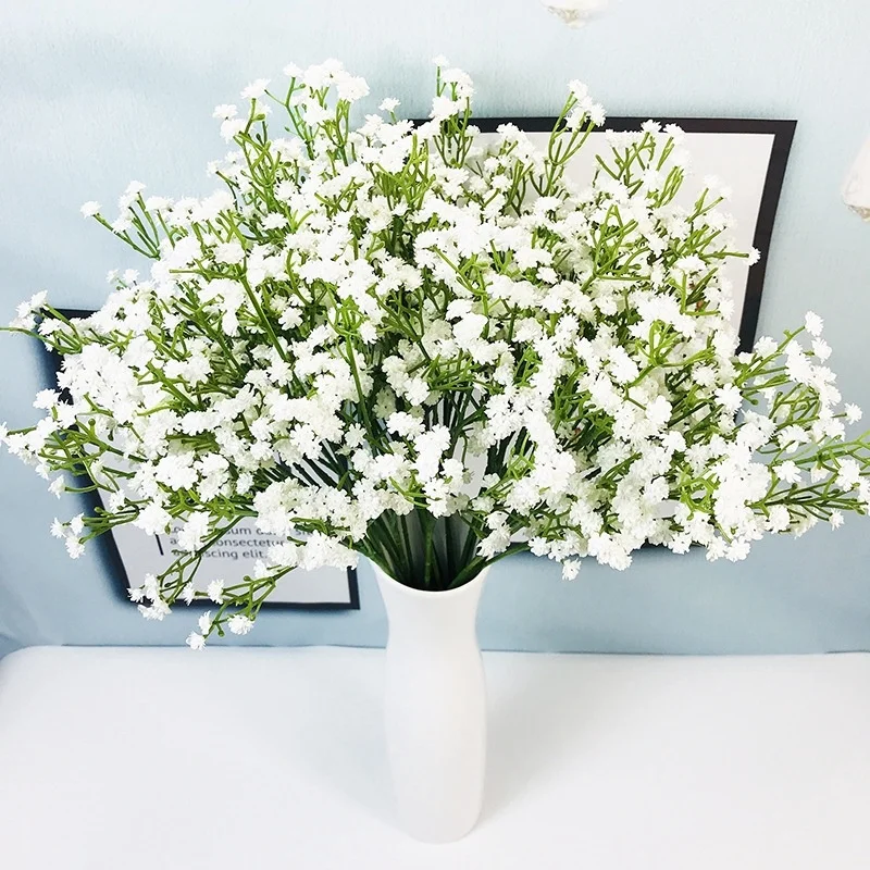 

1 Pc Artificial mantianxing Flowers Fake Gypsophila Bouquets for Wedding Decor DIY Home Party(White)