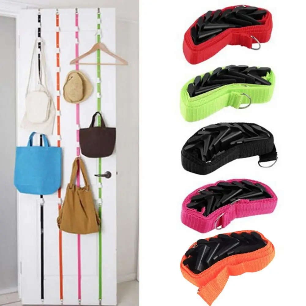 

Dropshipping!! Adjustable Hanging Hook Rack Rope Door Hanger Clothes Bag Hat Storage String
