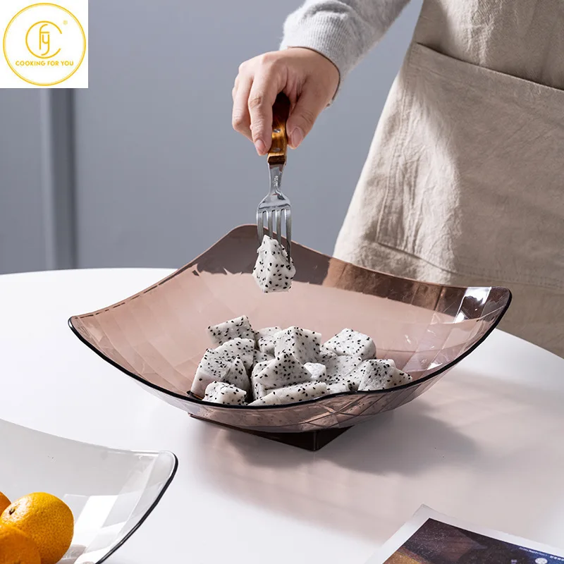 

Family Creative Multifunctional Plastic Fruit Storage Tray Kitchen Snack Vegetables Candy Salad Nut Sundries Storage Container