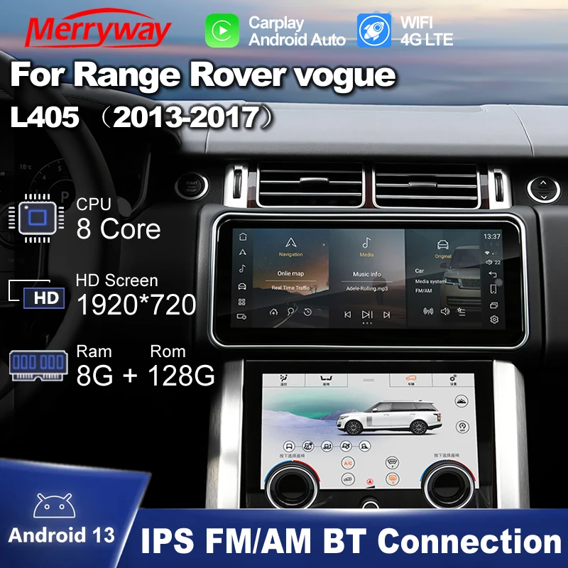 Автомагнитола MERRYWAY для Range Rover vogue L405 2013-2017 сенсорный экран GPS-навигация
