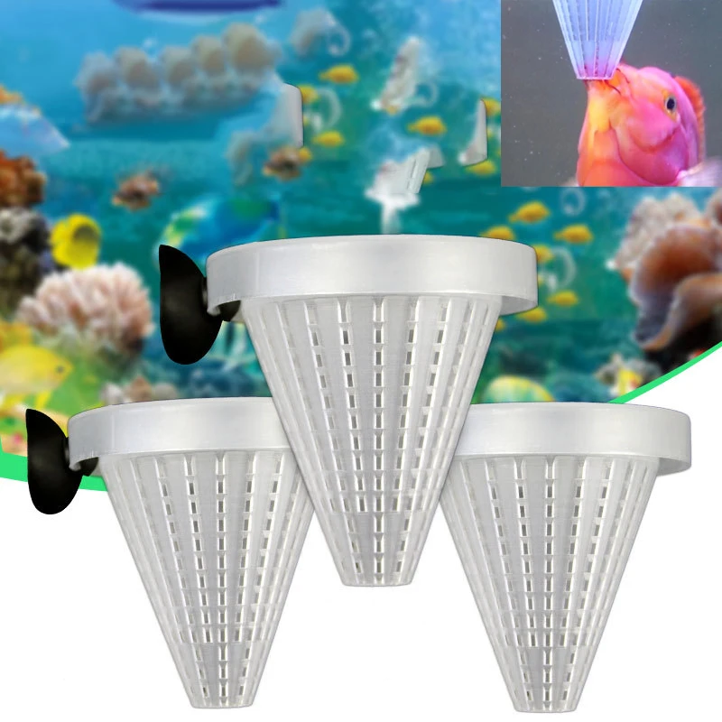 

Aquarium Fish Feeder Fish Tank Live Red Worm Shrimp Food Feeding Cone Funnel Cup With Sucker for Feeding Fish Aquatic Pet