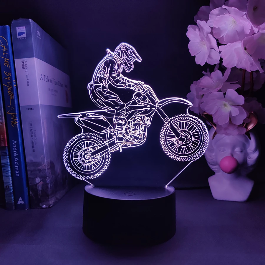 

Racing Motorcycle 3D Led Night Light For Bedroom Mountain Bike Hologram Lava Lamp Children's Room Decor Boyfriends Birthday Gift