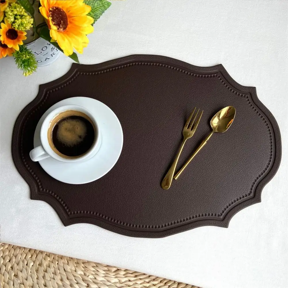 

Attractive Cup Mat Waterproof Solid Color Dining Room Kitchen Insulation Pad Home Decor Table Coaster Table Placemat