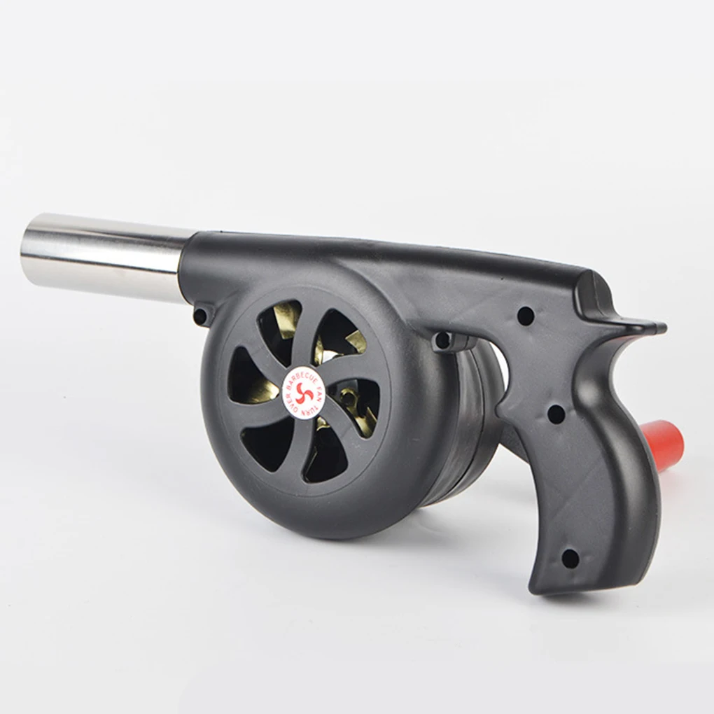 

Cooking BBQ Hand Combustion Air Blower Manual Hairdryer Camping Barbecue