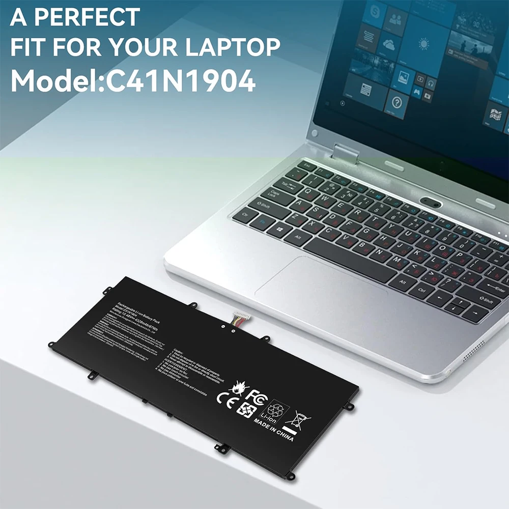 Аккумулятор C41N1904 для ASUS ZenBook 13 UX325EA UX325JA UM325SA UX363EA 14 UX425 UX425UA Flip S UX371 UX393 UX393EA UX371EA S435 (art.: 3920da7e95e09) - 3920da7e95e09