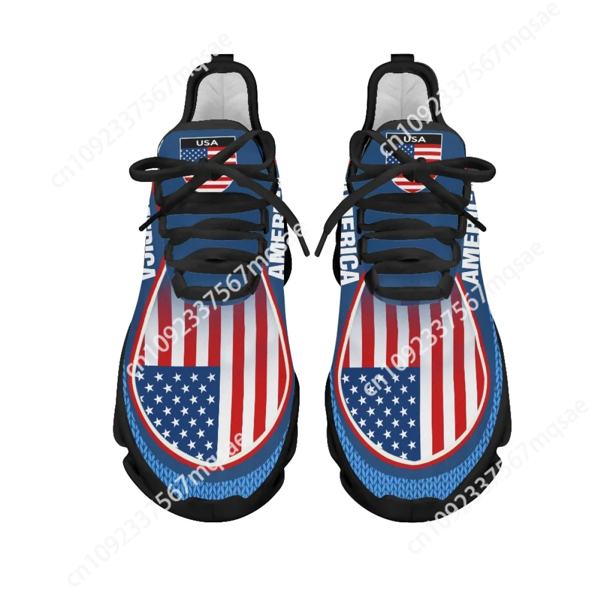 Кроссовки для бега с дизайном флага США на заказ износостойкие спортивные