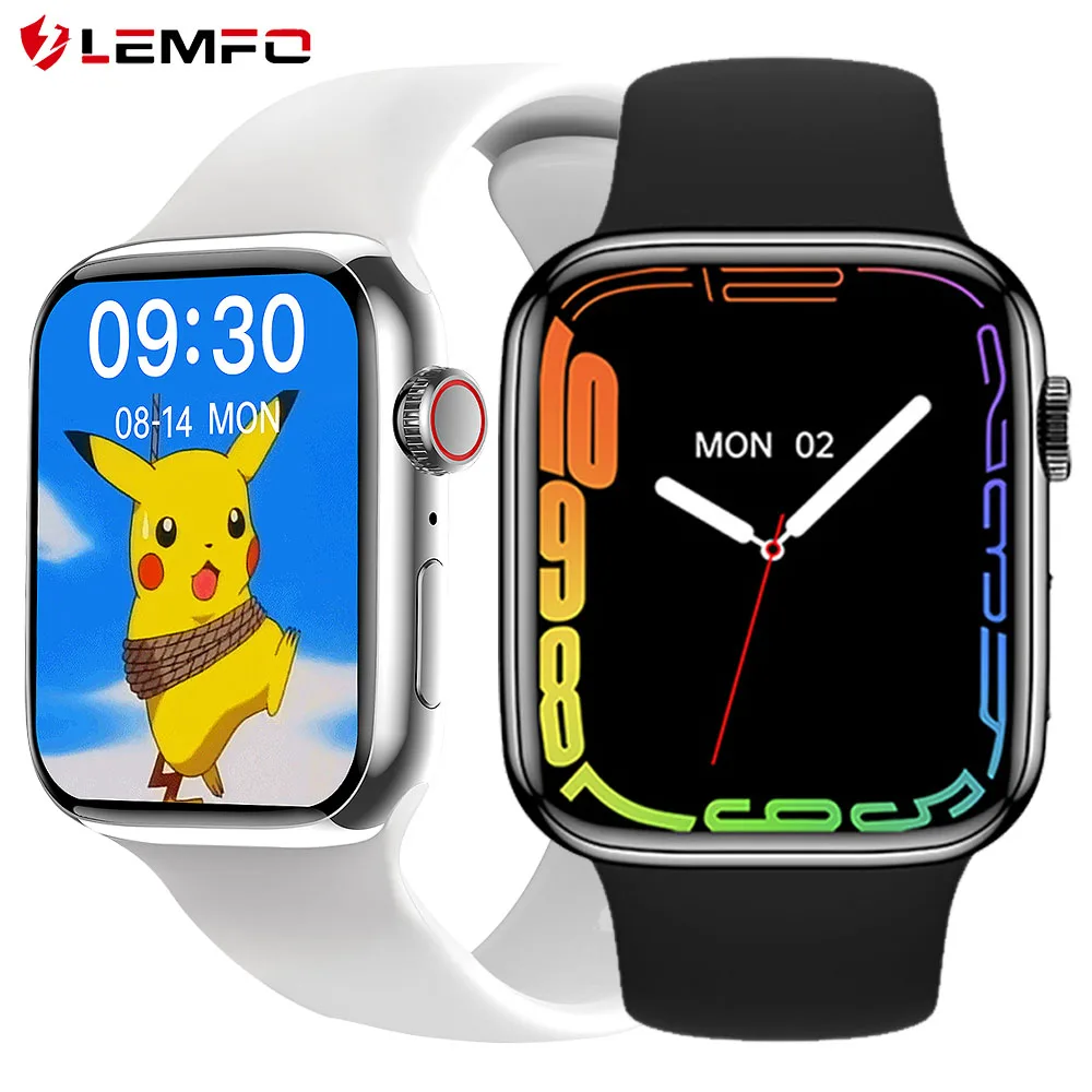 LEMFO Смарт часы Iwo 14 Pro Max Series 7 для мужчин и женщин умные с Bluetooth беспроводной