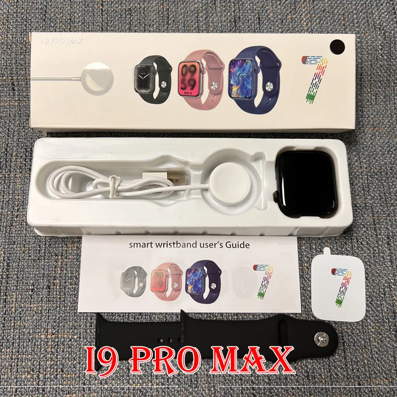 

Hot 2022 Smart watch i9 pro max iwo7 series 7 watch new flat edged design Bluetooth Call PK W37 W27 PRO X8 MAX Xiaomi Smartwatch