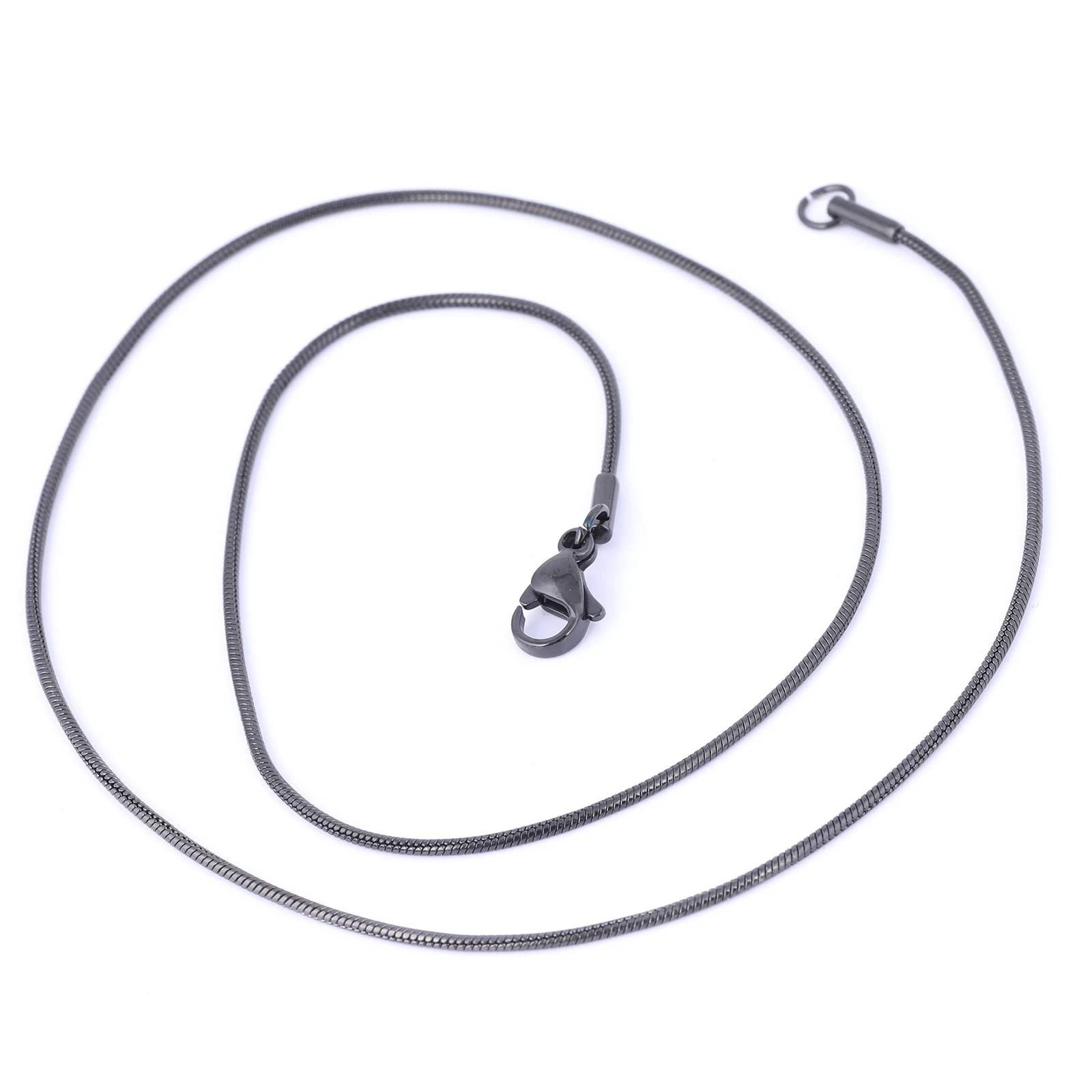 

5pcs 45cm Long 1.2mm Thick Black Stainless Steel Jewelry Chains For Pendant Necklace Making Diy Accessories